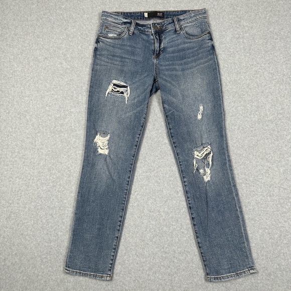 Kut from the Kloth Denim - KUT From The Kloth Jeans Womens 4 Catherine Boyfriend Mid Rise Distressed‎ Blue